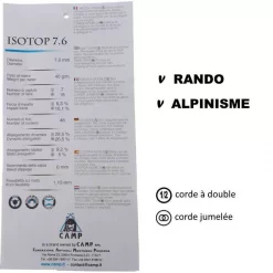 Corde Et Cordelette Corde Rando 30 Mètres Camp Isotop 7,6 Mm Dry 8 Corde Et Cordelette Corde Rando 30 Mètres Camp Isotop 7,6 Mm Dry -MARCHER Soldes Boutique corde rando 30 metres camp isotop 76 mm dry 2