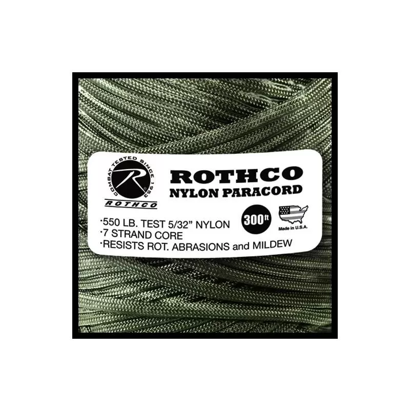 Corde Et Cordelette Cordelette Paracorde 550 3 Mm Rothco Nylon Paracord Vert Armée (au Mètre) 5 Corde Et Cordelette Cordelette Paracorde 550 3 Mm Rothco Nylon Paracord Vert Armée (au Mètre) – Image 3