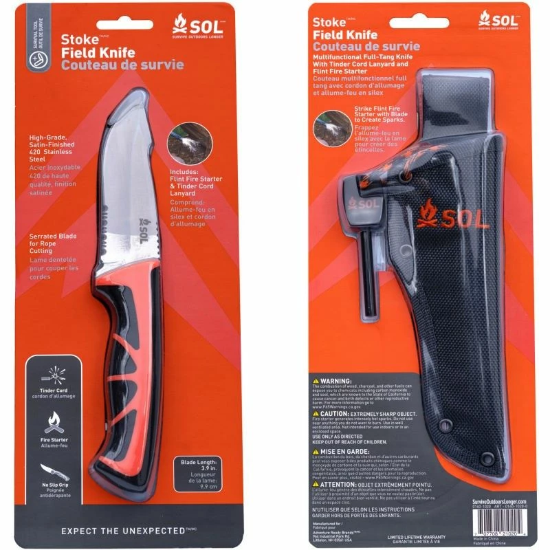 Pierre à Feu Couteau De Survie SOL Stoke Field Knife 3 Pierre à Feu Couteau De Survie SOL Stoke Field Knife