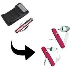 Couvert Camping Herbertz Picnic Rouge