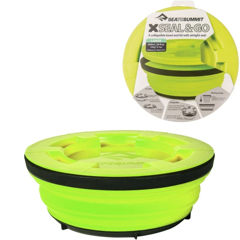 Boite Alimentaire Lunch Box Pliable Sea To Summit XSEAL & GO Large Vert 4 Boite Alimentaire Lunch Box Pliable Sea To Summit XSEAL & GO Large Vert – Image 2
