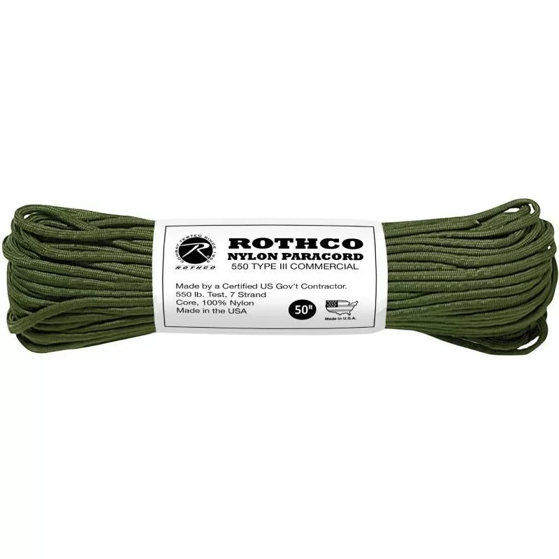 Corde Et Cordelette Paracorde 550 15 Mètres Rothco Nylon Paracord Vert Armée 3 Corde Et Cordelette Paracorde 550 15 Mètres Rothco Nylon Paracord Vert Armée