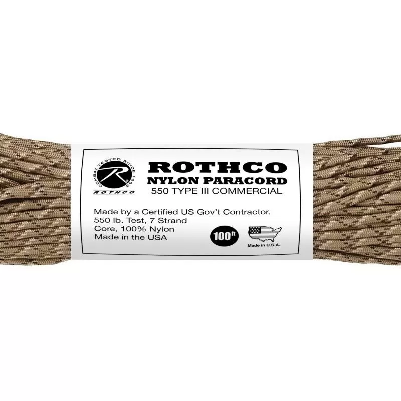 Corde Et Cordelette Paracorde 550 30 Mètres Rothco Nylon Paracord Camouflage 4 Corde Et Cordelette Paracorde 550 30 Mètres Rothco Nylon Paracord Camouflage – Image 2