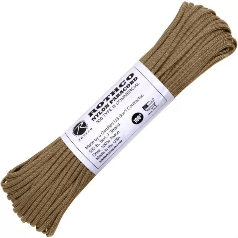 Corde Et Cordelette Paracorde 550 30 Mètres Rothco Nylon Paracord Coyote 3 Corde Et Cordelette Paracorde 550 30 Mètres Rothco Nylon Paracord Coyote