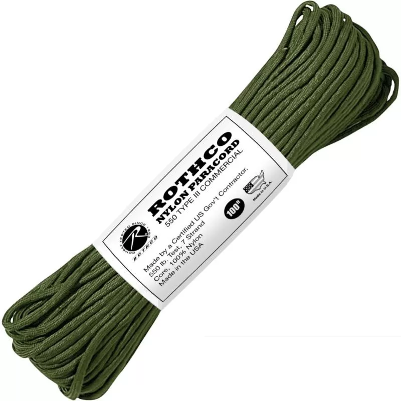 Corde Et Cordelette Paracorde 550 30 Mètres Rothco Nylon Paracord Vert Armée 3 Corde Et Cordelette Paracorde 550 30 Mètres Rothco Nylon Paracord Vert Armée