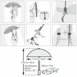 Parapluie Euroschirm Swing Handsfree Rouge -MARCHER Soldes Boutique parapluie euroschirm swing handsfree rouge 2