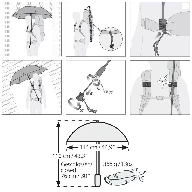 Parapluie Euroschirm Swing Handsfree Vert Olive 5 Parapluie Euroschirm Swing Handsfree Vert Olive – Image 3