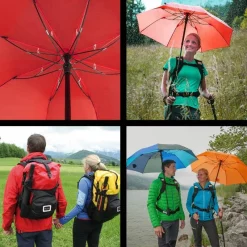 Parapluie Euroschirm Telescope Handsfree Rouge -MARCHER Soldes Boutique parapluie euroschirm telescope handsfree rouge 2
