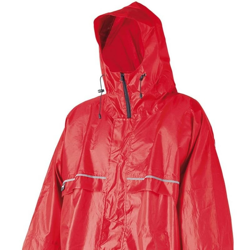 Poncho Camp Cagoule Front Zip Rouge Taille S/M 4 Poncho Camp Cagoule Front Zip Rouge Taille S/M – Image 2