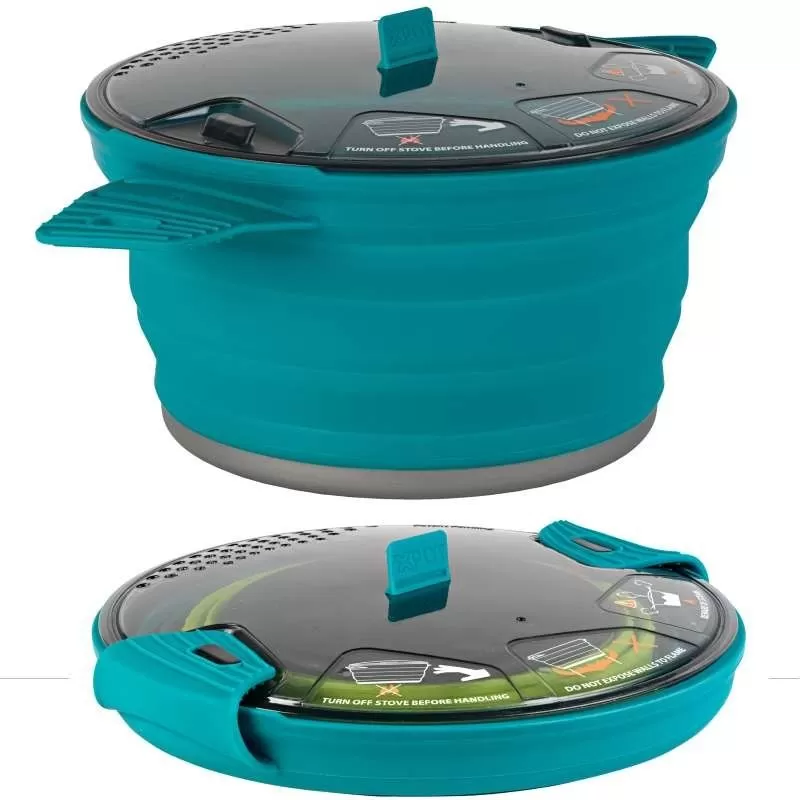 Popote Et Gamelle Popote Pliable Sea To Summit XPOT 2.8L Turquoise 3 Popote Et Gamelle Popote Pliable Sea To Summit XPOT 2.8L Turquoise